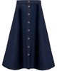 Carolina Herrera Women's Cabana Button-Front Stretch-Cotton Midi-Skirt - 5
