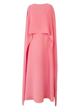 Carolina Herrera Women's Cape Front Crepe Gown