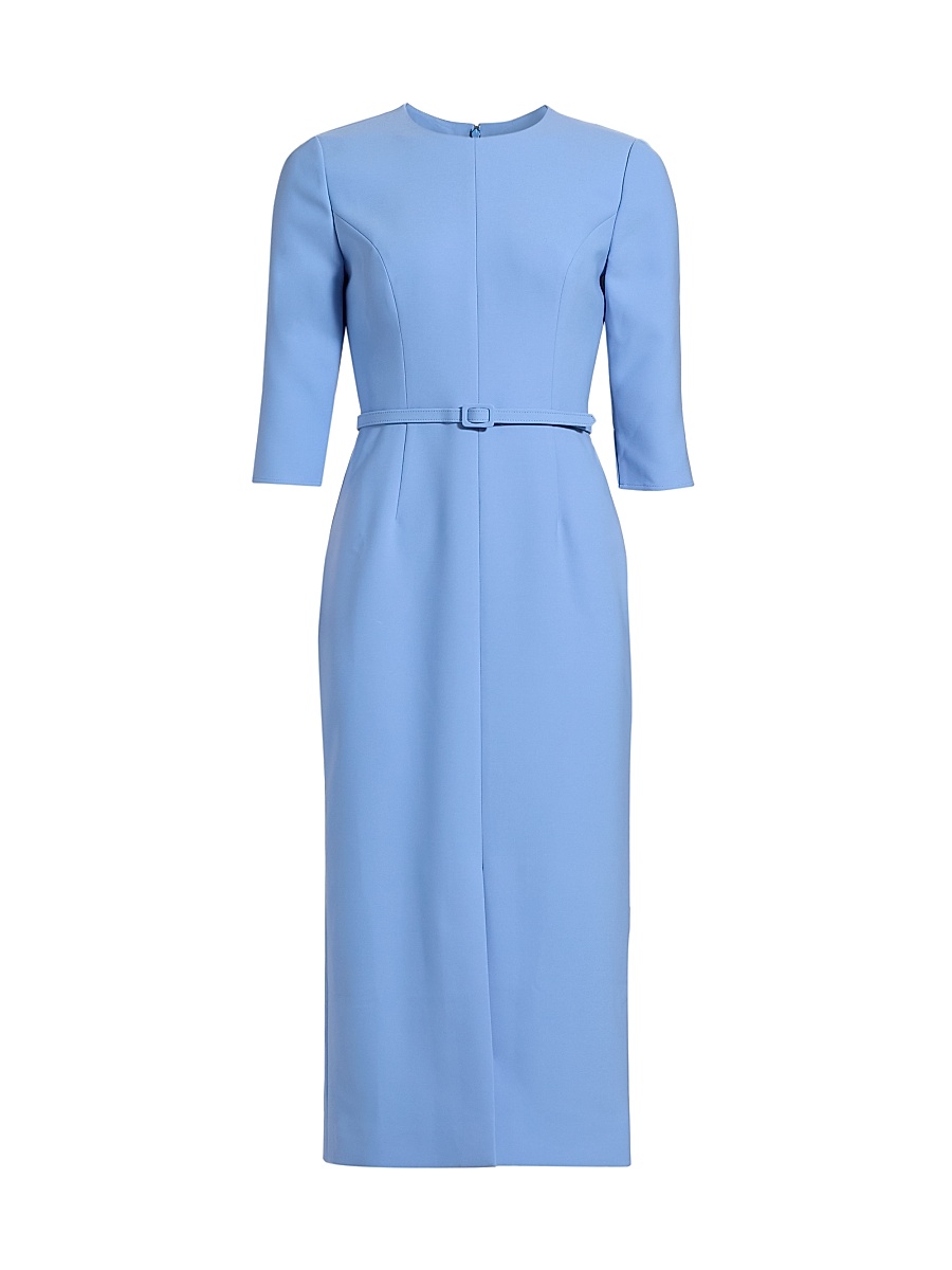 Carolina Herrera - Women's Crepe Belted Sheath Midi-Dress