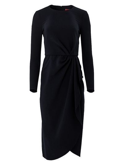 Carolina Herrera Women's Draped Long-Sleeve Midi Dress
