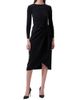 Carolina Herrera Women's Draped Long-Sleeve Midi Dress - 2