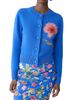 Carolina Herrera Women's Floral Long-Sleeve Wool Cardigan - 4