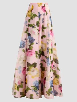 Carolina Herrera Women's Iris Blurred Floral Linen-Silk Pants