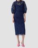 Carolina Herrera Women's Lace Balloon-Sleeve Belted Midi Pencil Dress - 2