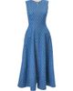 Carolina Herrera Women's Polka-Dot Denim Zip-Front Midi-Dress - 1