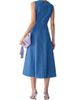 Carolina Herrera Women's Polka-Dot Denim Zip-Front Midi-Dress - 3