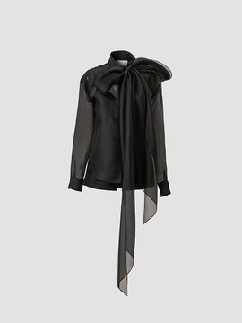 Carolina Herrera Women's Silk Chiffon Bow Blouse
