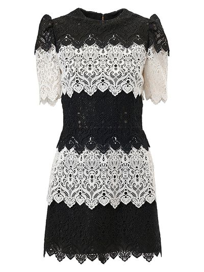 Carolina Herrera Women's Striped Lace A-Line Minidress