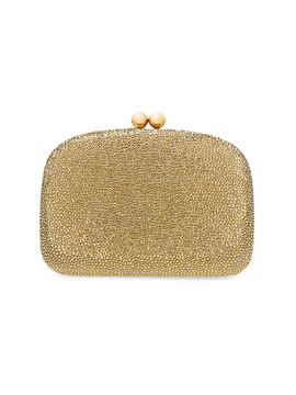 Carolina Herrera Women's Vega Crystal-Embellished Suede Clutch