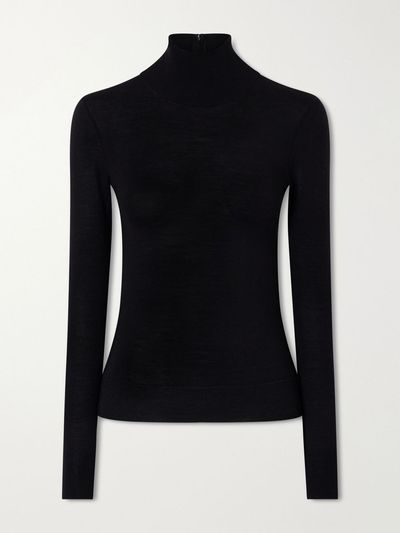 CAROLINA HERRERA Wool and silk-blend turtleneck sweater