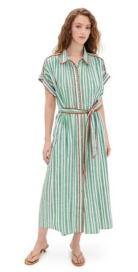 Carolina K Carolina K Valerie Caftan Green Stripe