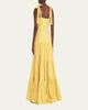 Caroline Constas Arianna Tie-Shoulder Tiered Poplin Maxi Dress - 3