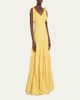Caroline Constas Arianna Tie-Shoulder Tiered Poplin Maxi Dress - 4