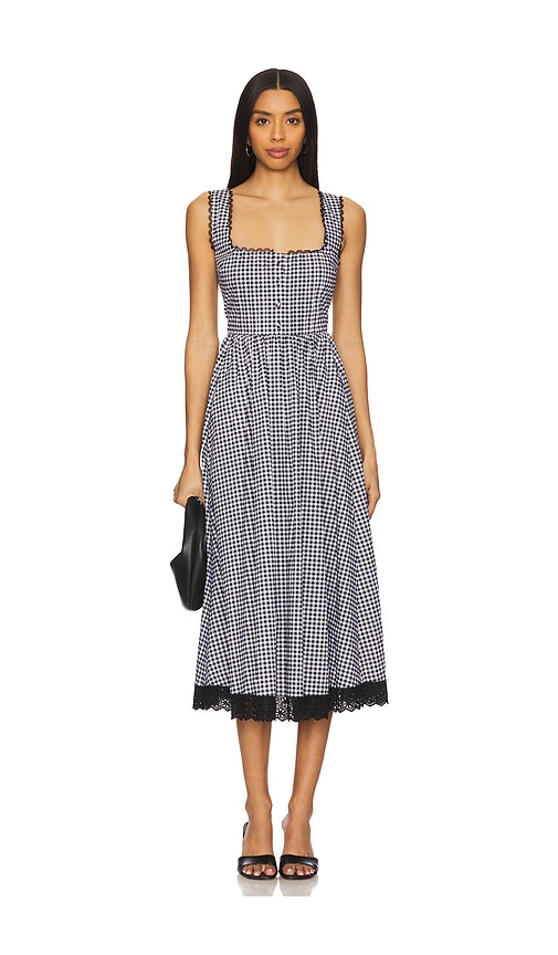 caroline constas brown gingham dress Caroline Constas