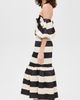 CAROLINE CONSTAS CAROLINE CONSTAS Angela Gown Black Ivory Stripe - 4