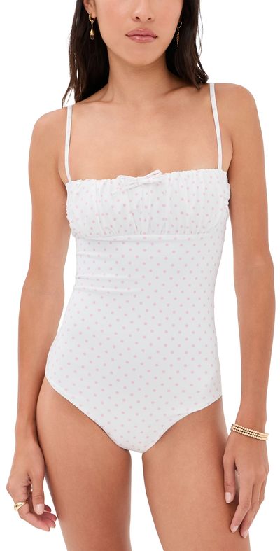 CAROLINE CONSTAS CAROLINE CONSTAS Melody One Piece White Pink Cherub