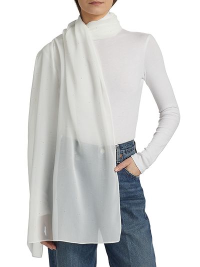 Carolyn Rowan Collection Women's Chiffon Crystal-Embellished Shawl