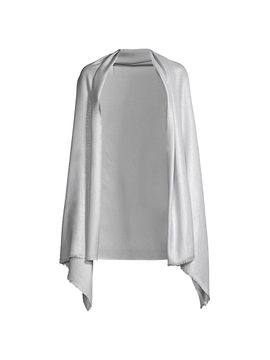 Carolyn Rowan Collection Women's Frayed Metallic Shawl