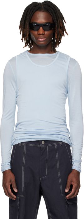 CARRER CARRER Blue Doria Double Layer T-shirt Set