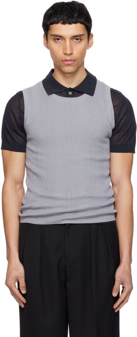 CARRER CARRER Gray Tone Tank Top