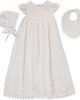 Carriage Boutique Carriage Boutique 4-Piece All Lace Christening Set with Bonnet & Bib - 1