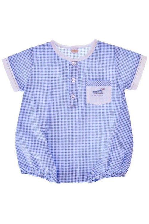 Carriage Boutique Carriage Boutique Boy Hand Embroidered Bubble Romper - Baby