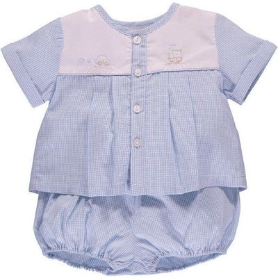 Carriage Boutique Carriage Boutique Boy Spring 2pc. Short Set Bubble Romper - Baby