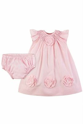 Carriage Boutique Carriage Boutique Cut Out Flowers Classic Pink Girl Dress - Baby 