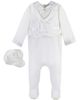 Carriage Boutique Carriage Boutique Elegant Christening Romper & Newsboy Cap Set - 1