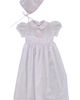 Carriage Boutique Carriage Boutique Embroidered Christening Gown & Bonnet Set - 1