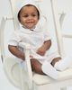 Carriage Boutique Carriage Boutique Embroidered Christening Romper & Bonnet Set - 3