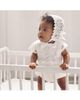 Carriage Boutique Carriage Boutique Lace Christening Bubble Bodysuit with Satin Bow - 2