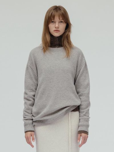 Carriere Baby Alpaca Blend Seamless Loose Knit Top