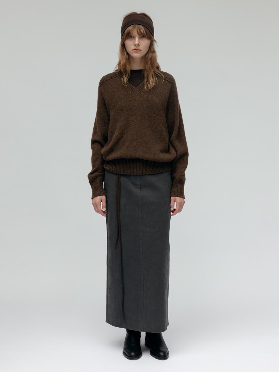 Carriere BRUSHED COTTON TWILL LONG SKIRT