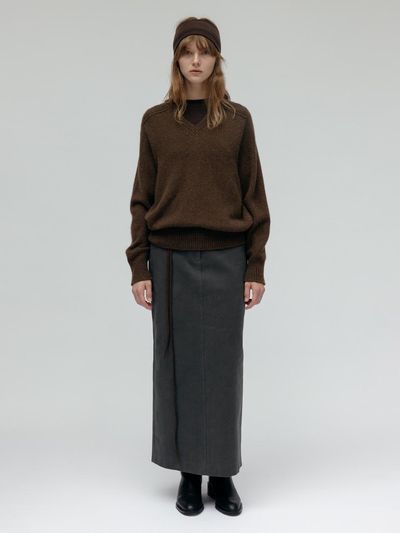 Carriere BRUSHED COTTON TWILL LONG SKIRT