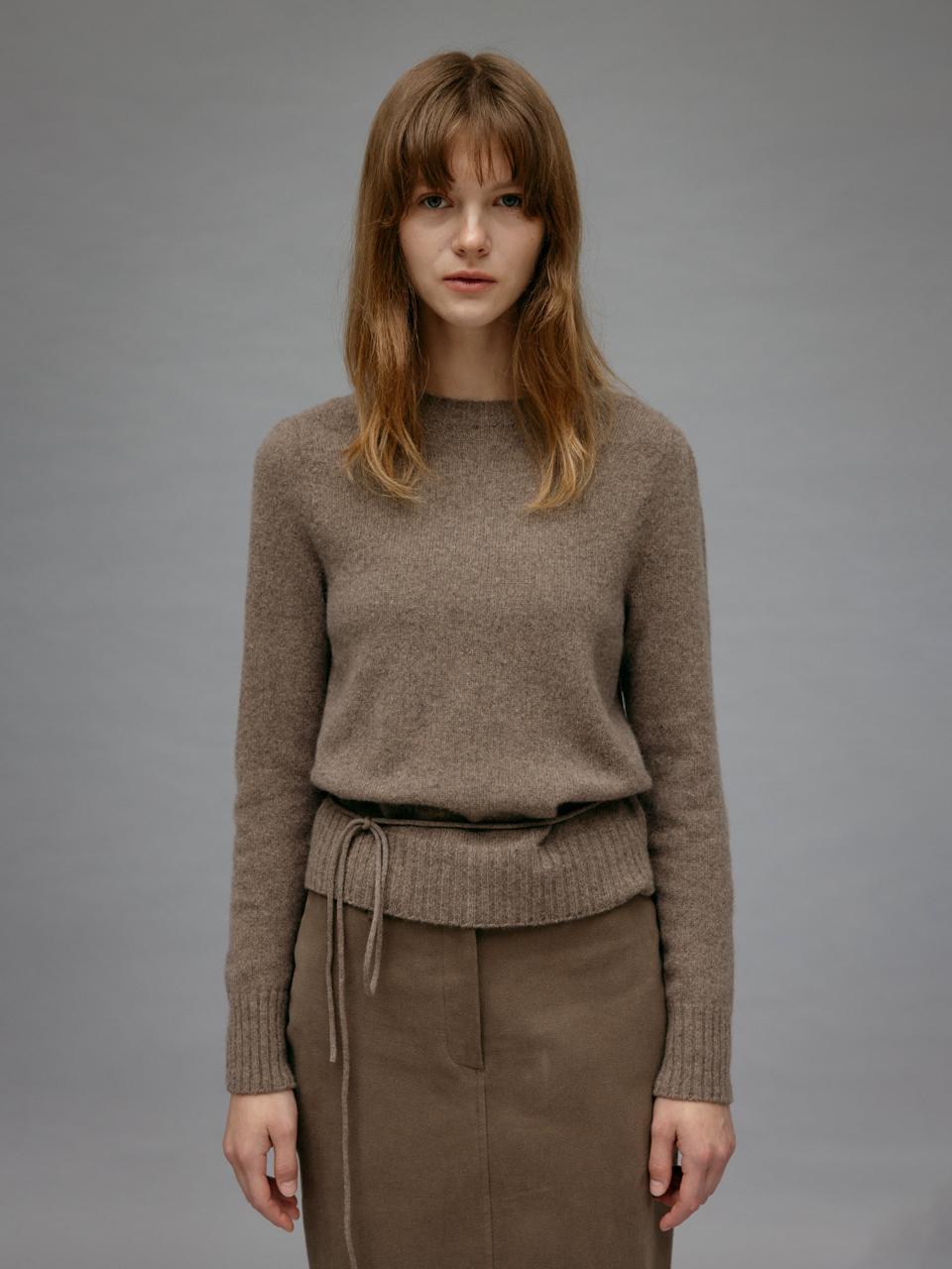 Carriere GEELONG WOOL STRING SEAMLESS KNIT TOP