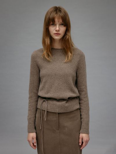 Carriere GEELONG WOOL STRING SEAMLESS KNIT TOP