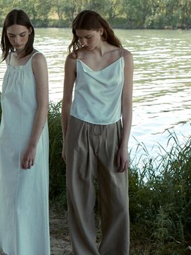 Carriere HIGH WAIST BELTED WIDE PANTS