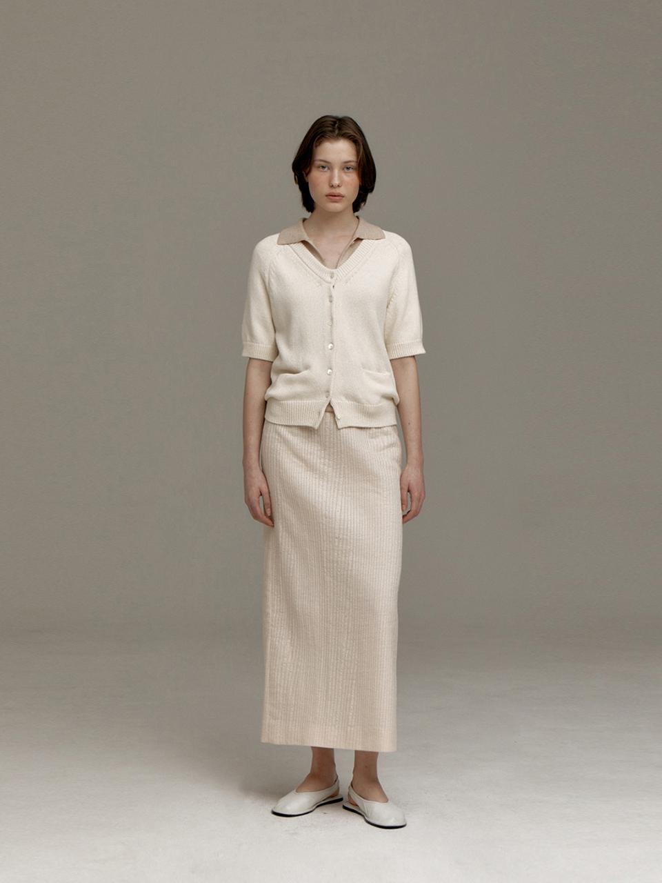 Carriere JAPANESE TEXTURED H LINE LONG SKIRT