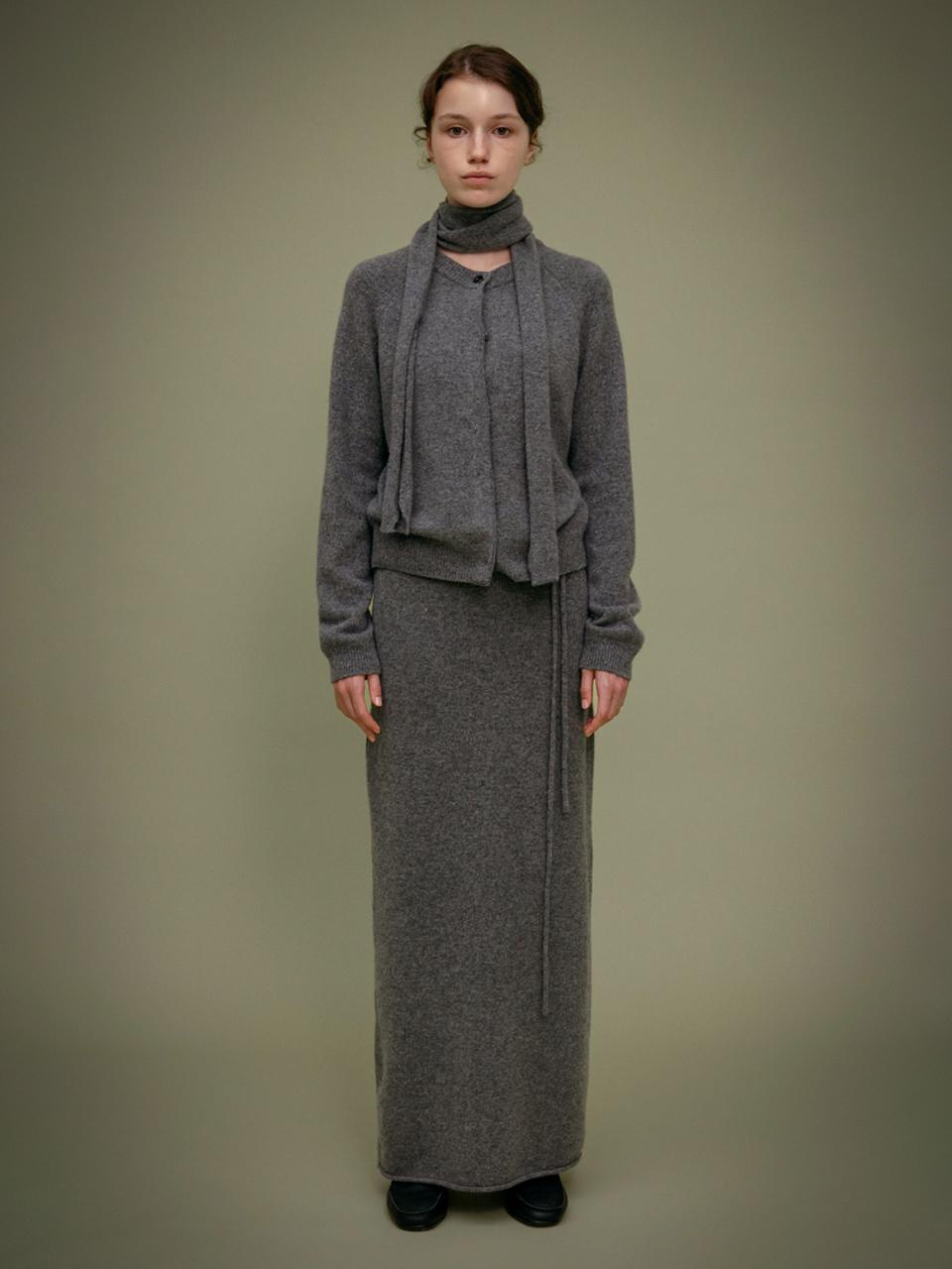 Carriere MERINO WOOL BLEND STRING KNIT SKIRT