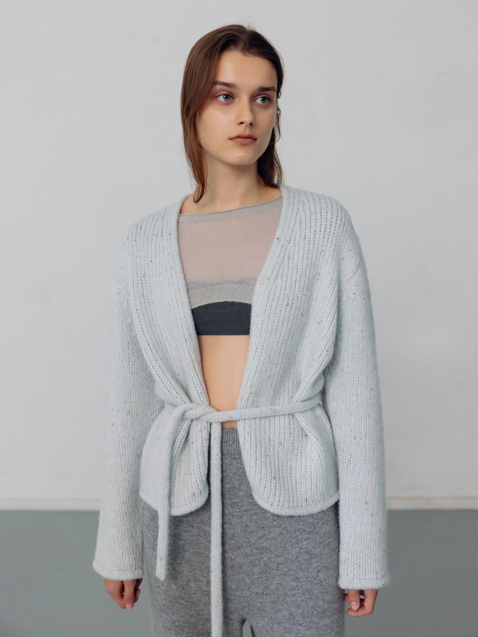 Carriere SOFT WOOL BOLD STRING KNIT CARDIGAN