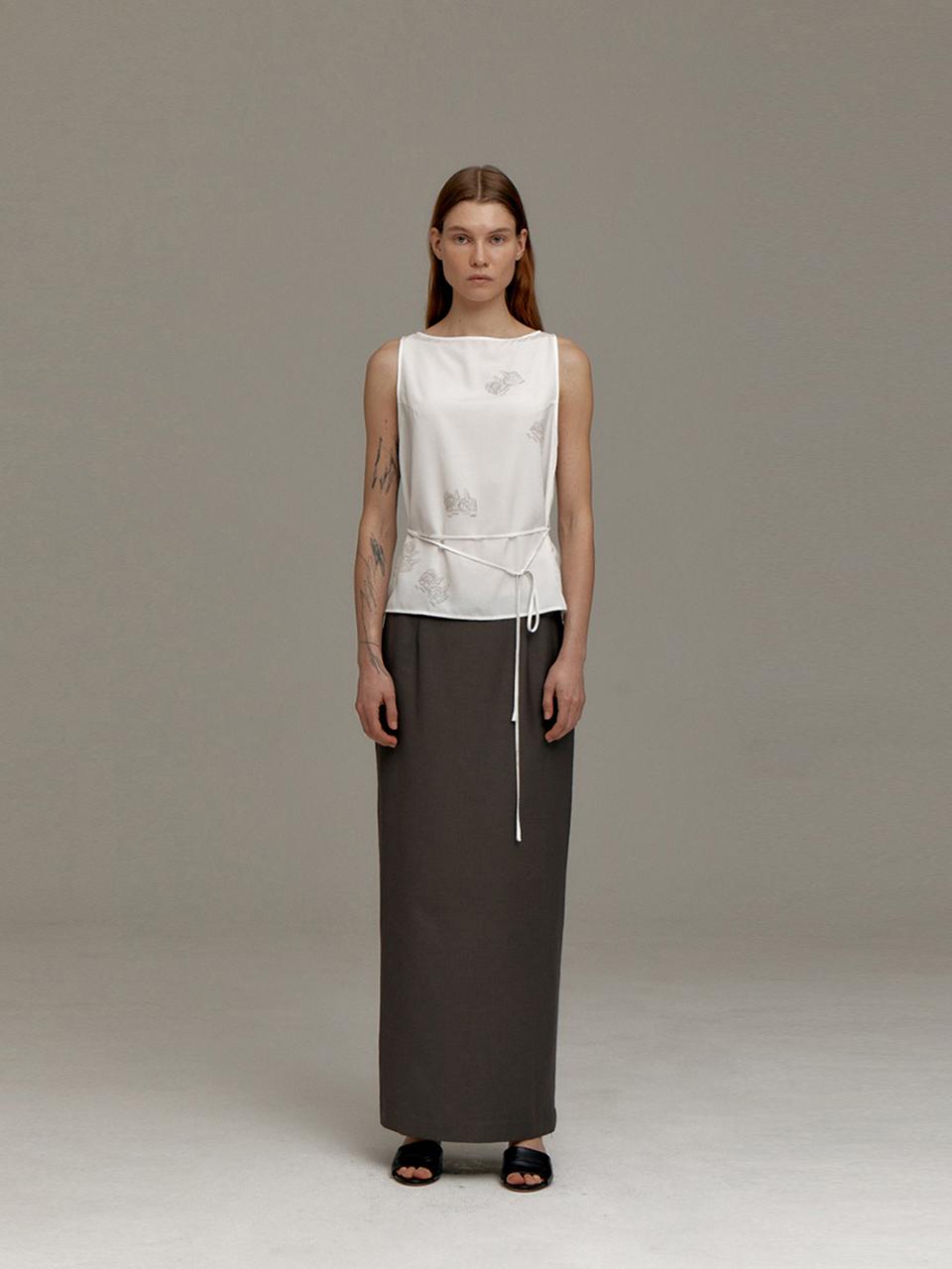 Carriere SUMMER WOOL BLEND LOW - RISE LONG SKIRT