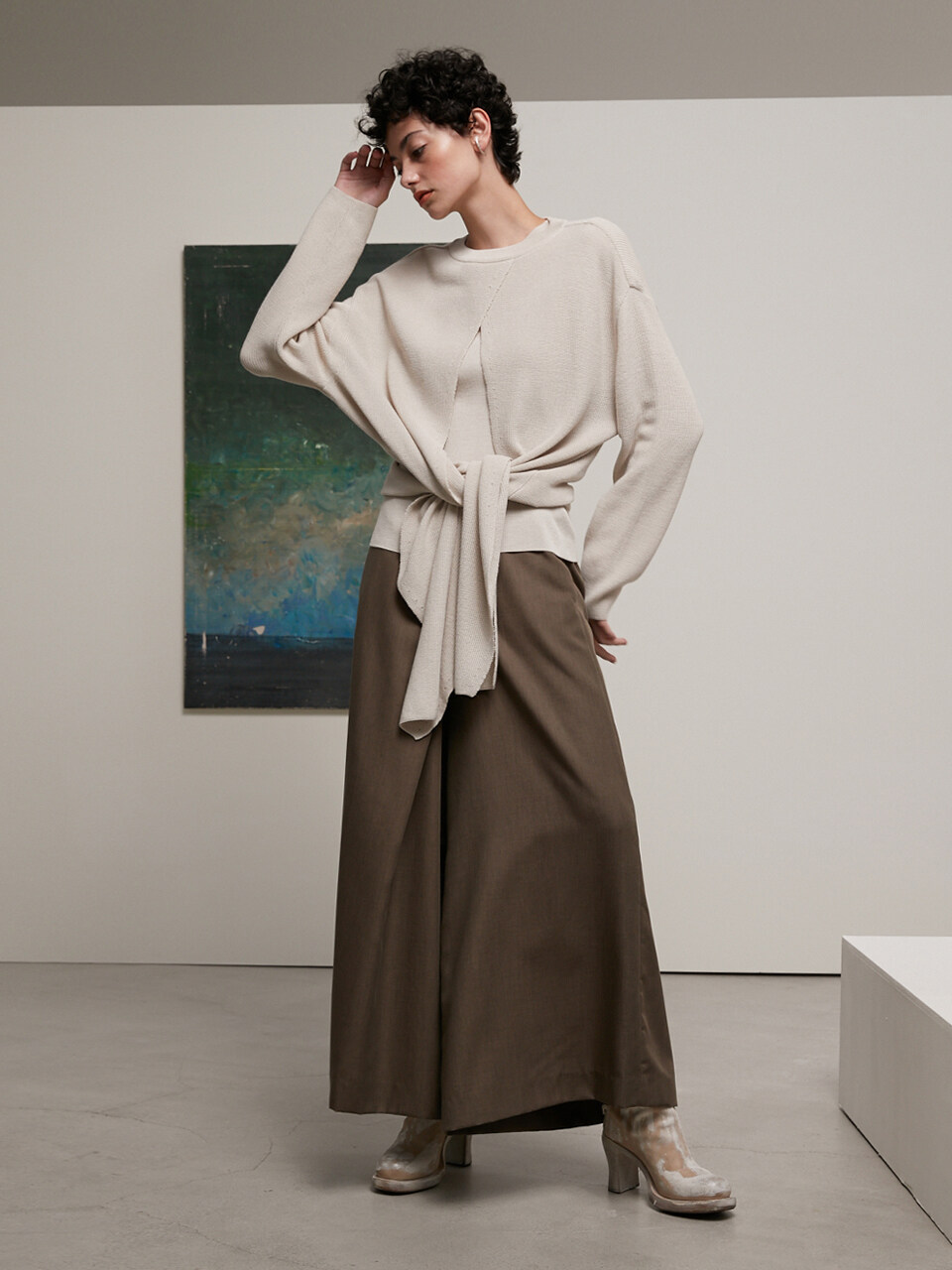 Carriere Unbalanced Wrap Wide Pants