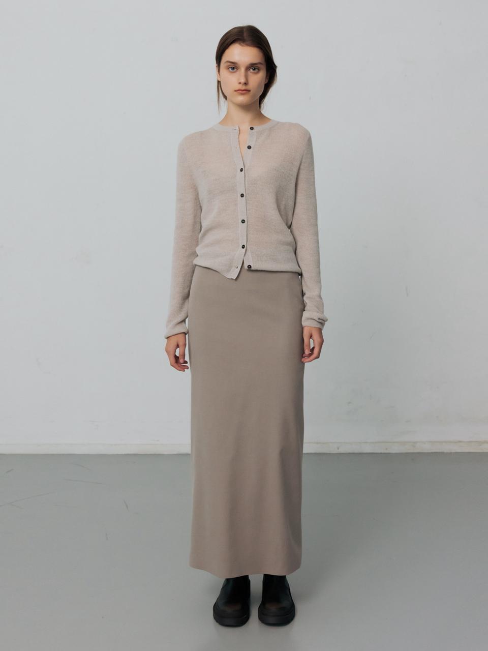 Carriere WOOL BLEND SLIT LONG SKIRT