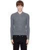 Carter Young Carter Young Gray Wool Lounger V-Neck Sweater - 1