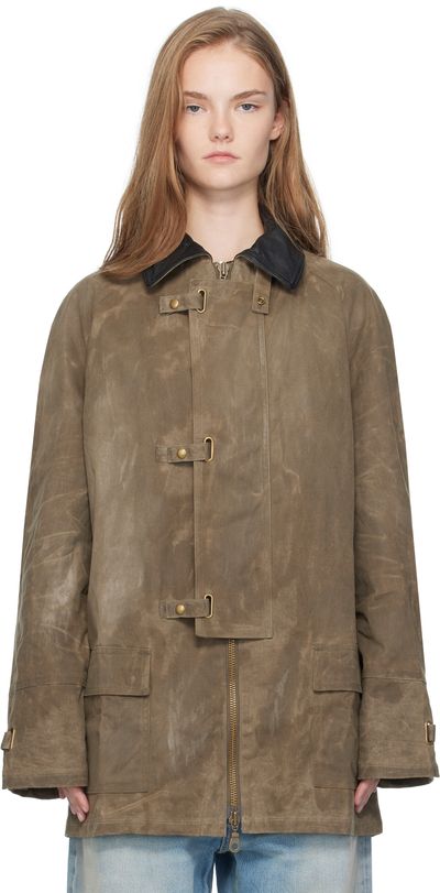 Carter Young Carter Young Khaki Waxed Newman Jacket