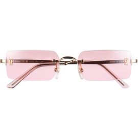 Cartier Cartier 54mm Frameless Rectangular Sunglasses