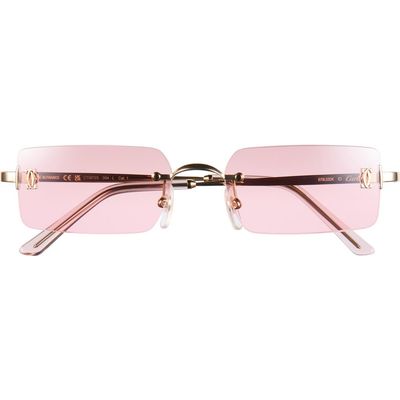 Cartier Cartier 54mm Frameless Rectangular Sunglasses