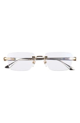 Cartier Cartier 55mm Frameless Rectangular Optical Glasses