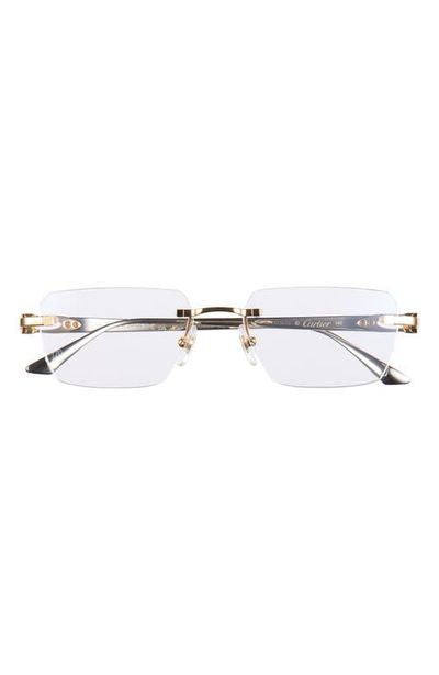 Cartier Cartier 55mm Frameless Rectangular Optical Glasses